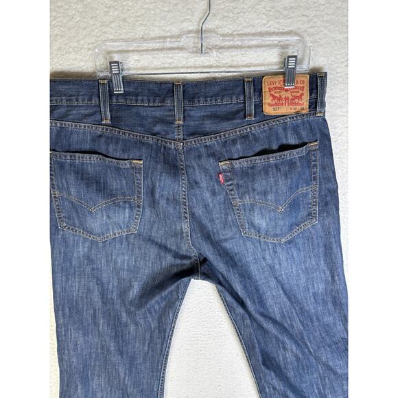 Levis 527 Jeans Mens 38x32 Blue Denim Bootcut Low Rise Slim Cowboy Y2K - Picture 12 of 16